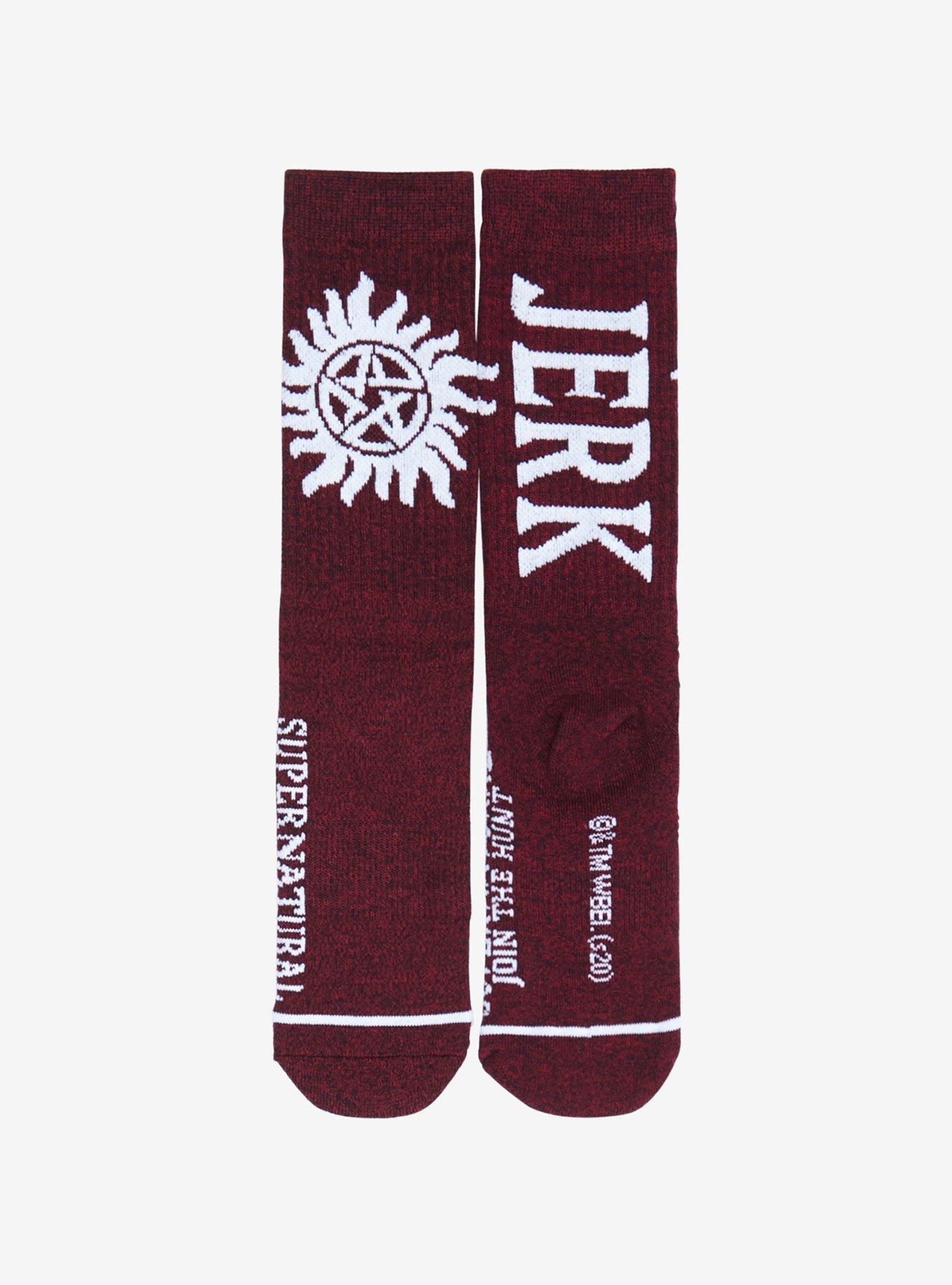 Supernatural Bitch & Jerk Crew Socks, , hi-res