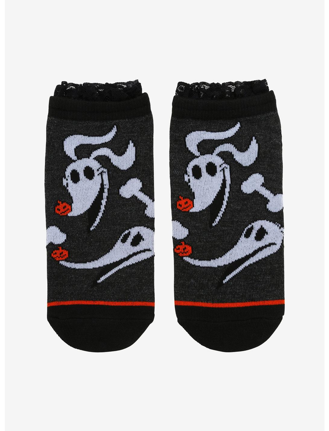 The Nightmare Before Christmas Zero Lace No-Show Socks, , hi-res