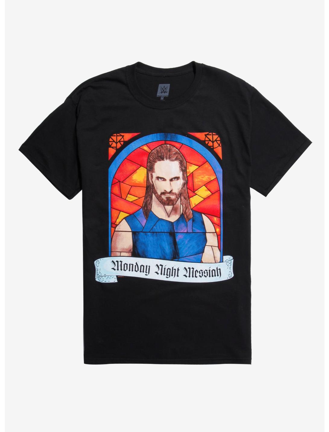 WWE Seth Rollins Stained Glass T-Shirt, BLACK, hi-res