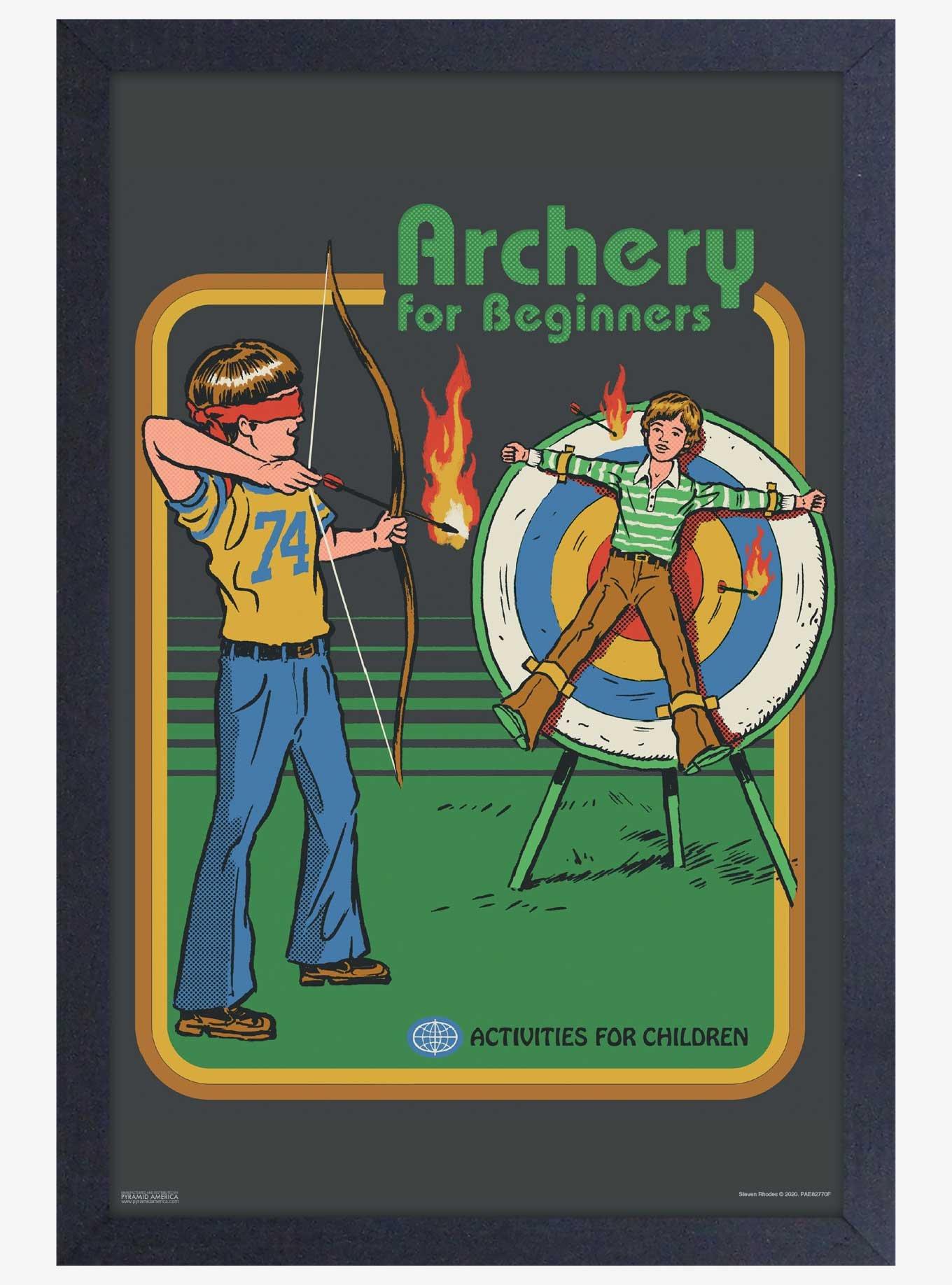 Archery For Beginners Framed Print By Steven Rhodes, , hi-res