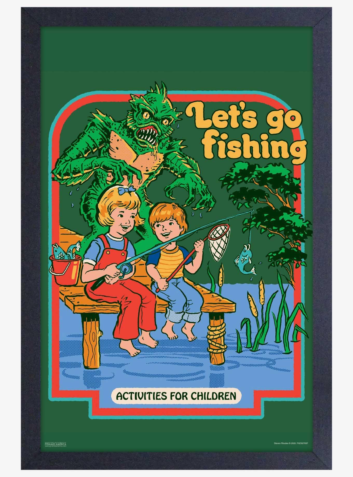Hot Topic Go Fishing Framed Poster By Steven Rhodes