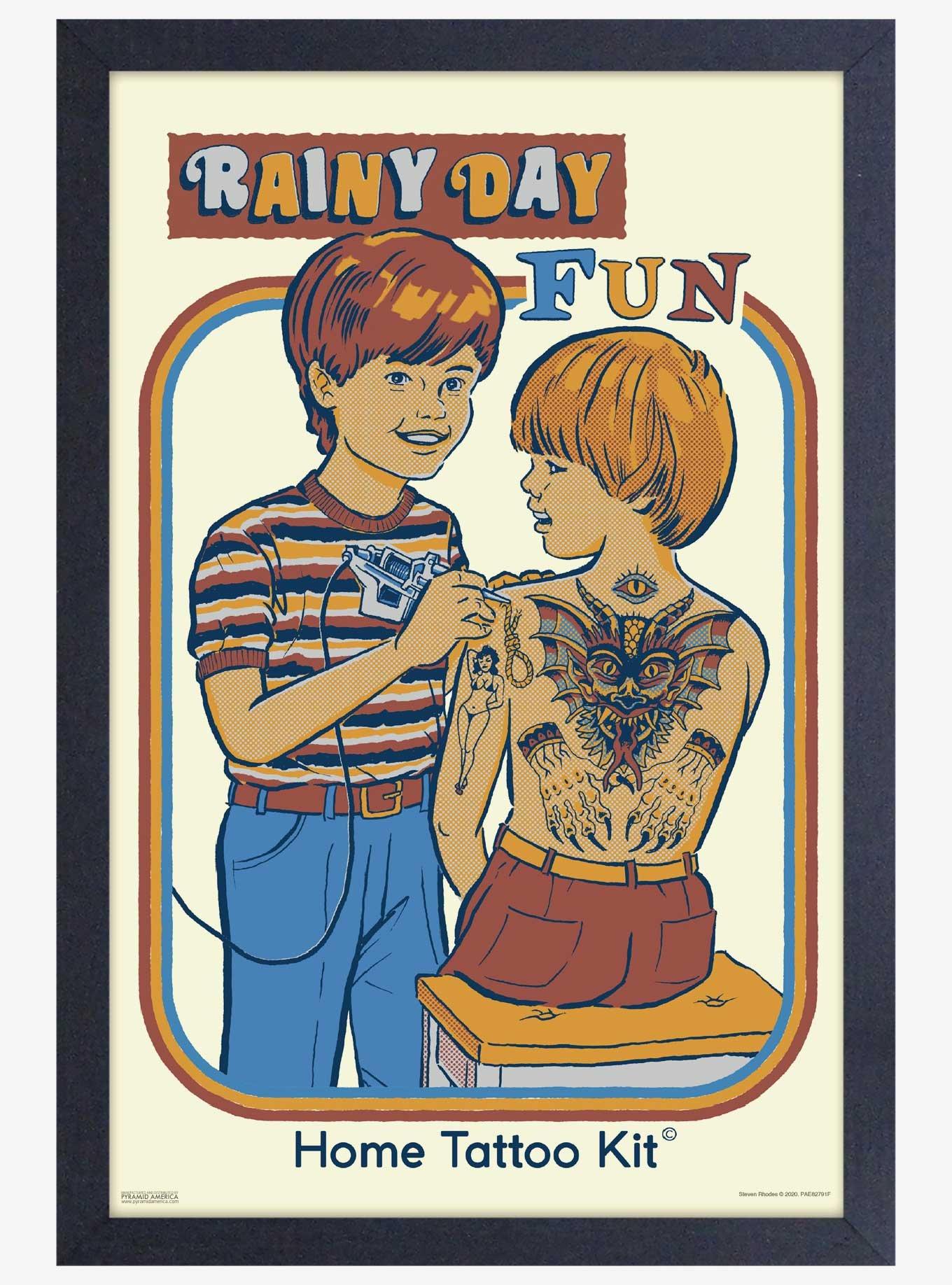 Rainy Day Fun Framed Print By Steven Rhodes, , hi-res