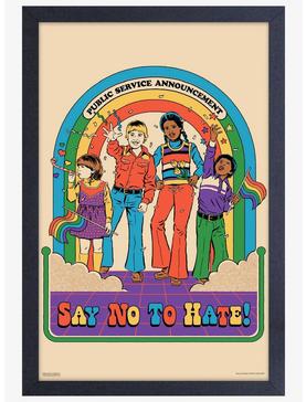 Say No To Hate Framed Print By Steven Rhodes, , hi-res
