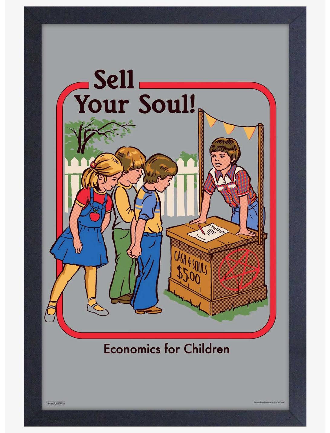 Sell Your Soul Framed Poster By Steven Rhodes, , hi-res