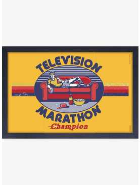 Television Marathon Framed Print By Steven Rhodes, , hi-res