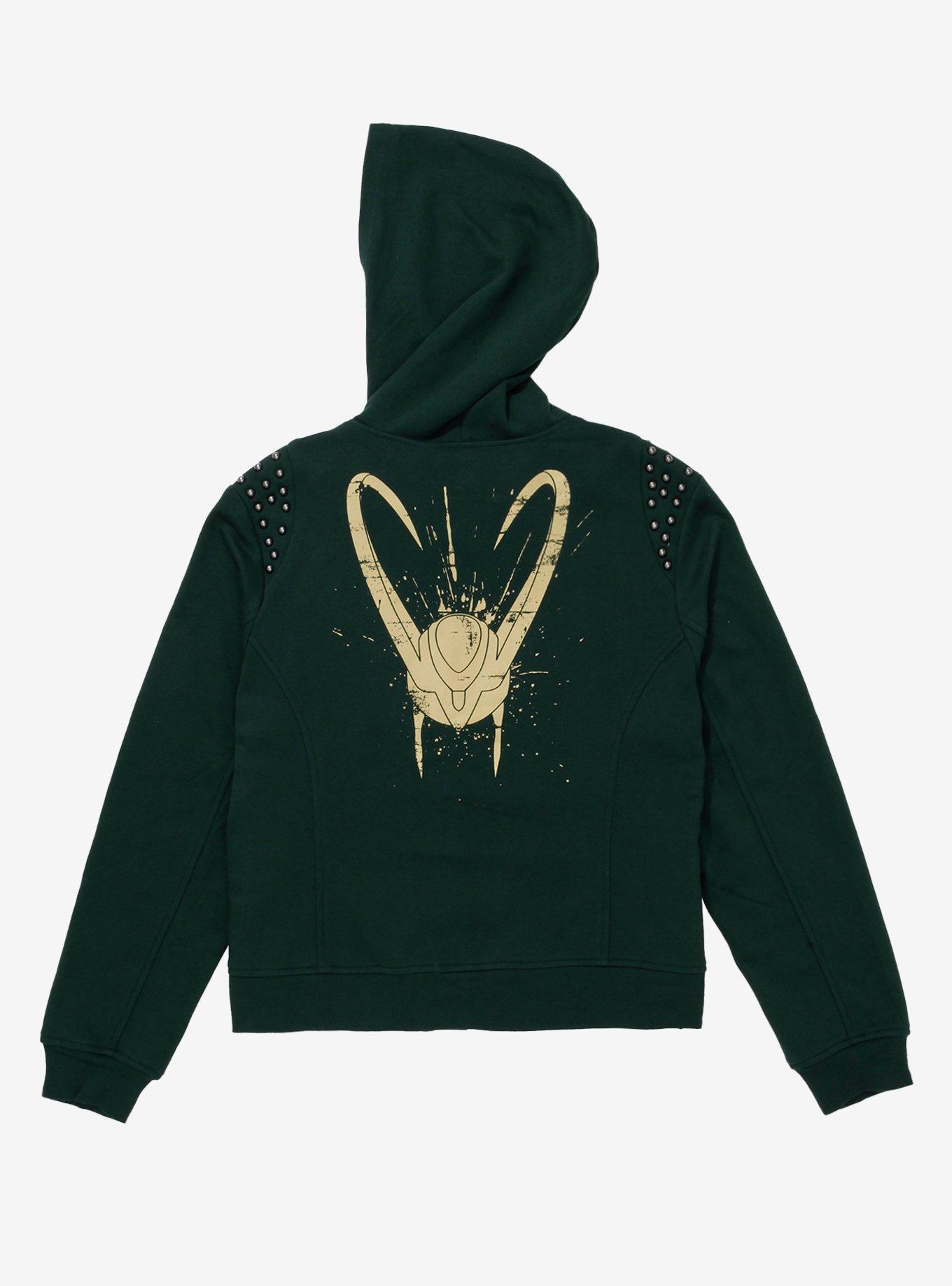 Her Universe Marvel Loki Moto Hoodie Plus Size, MULTI, hi-res