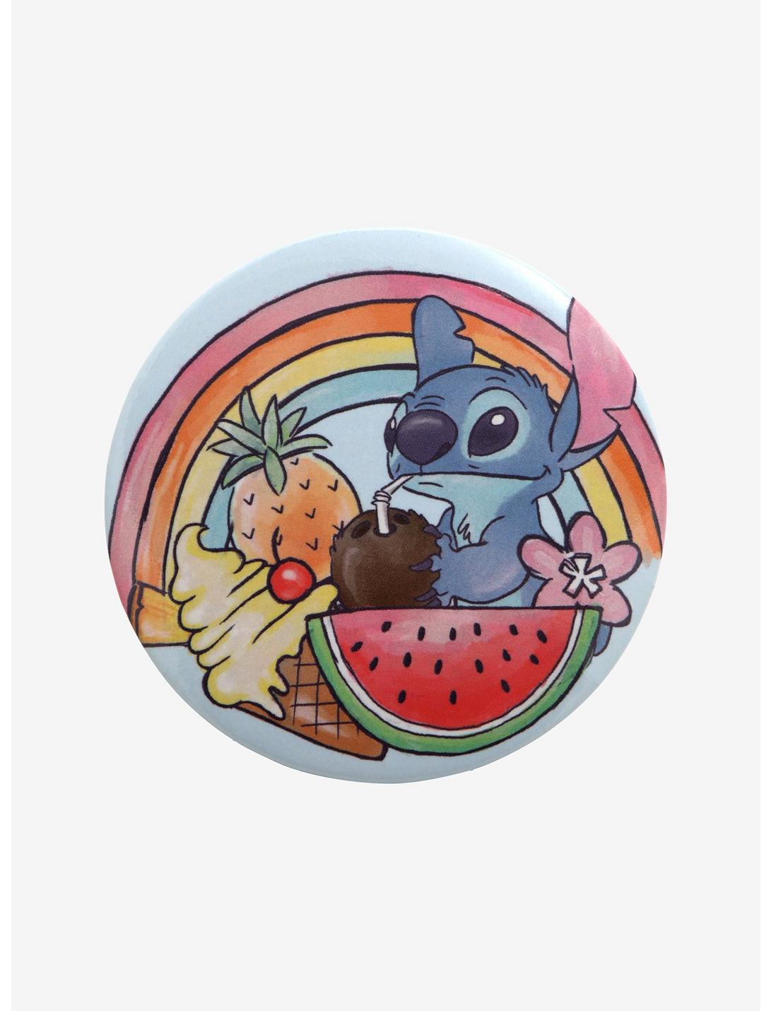 Disney Lilo & Stitch Fruits & Ice Cream 3 Inch Button, , hi-res