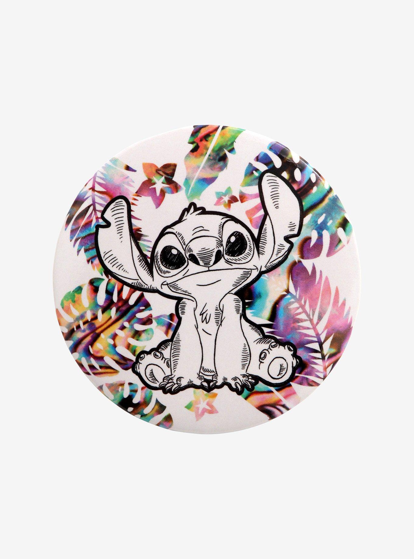 Disney Lilo & Stitch Watercolor Button, Hot Topic