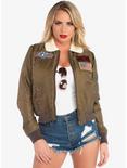 Top Gun Women'S Bomber Jacket Costume, KHAKI, hi-res