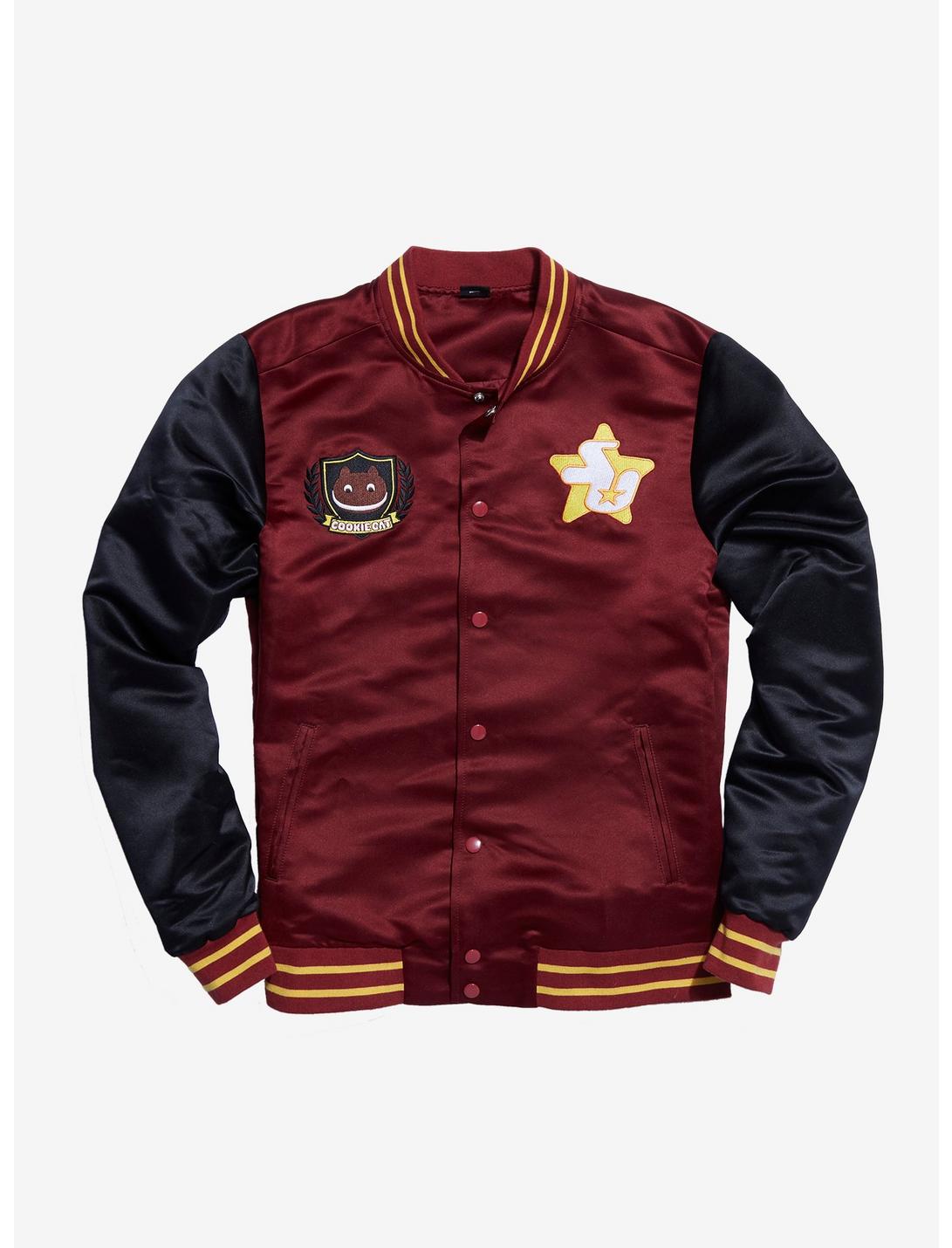 Our Universe Steven Universe Cookie Cat Varsity Jacket - BoxLunch Exclusive, RED, hi-res