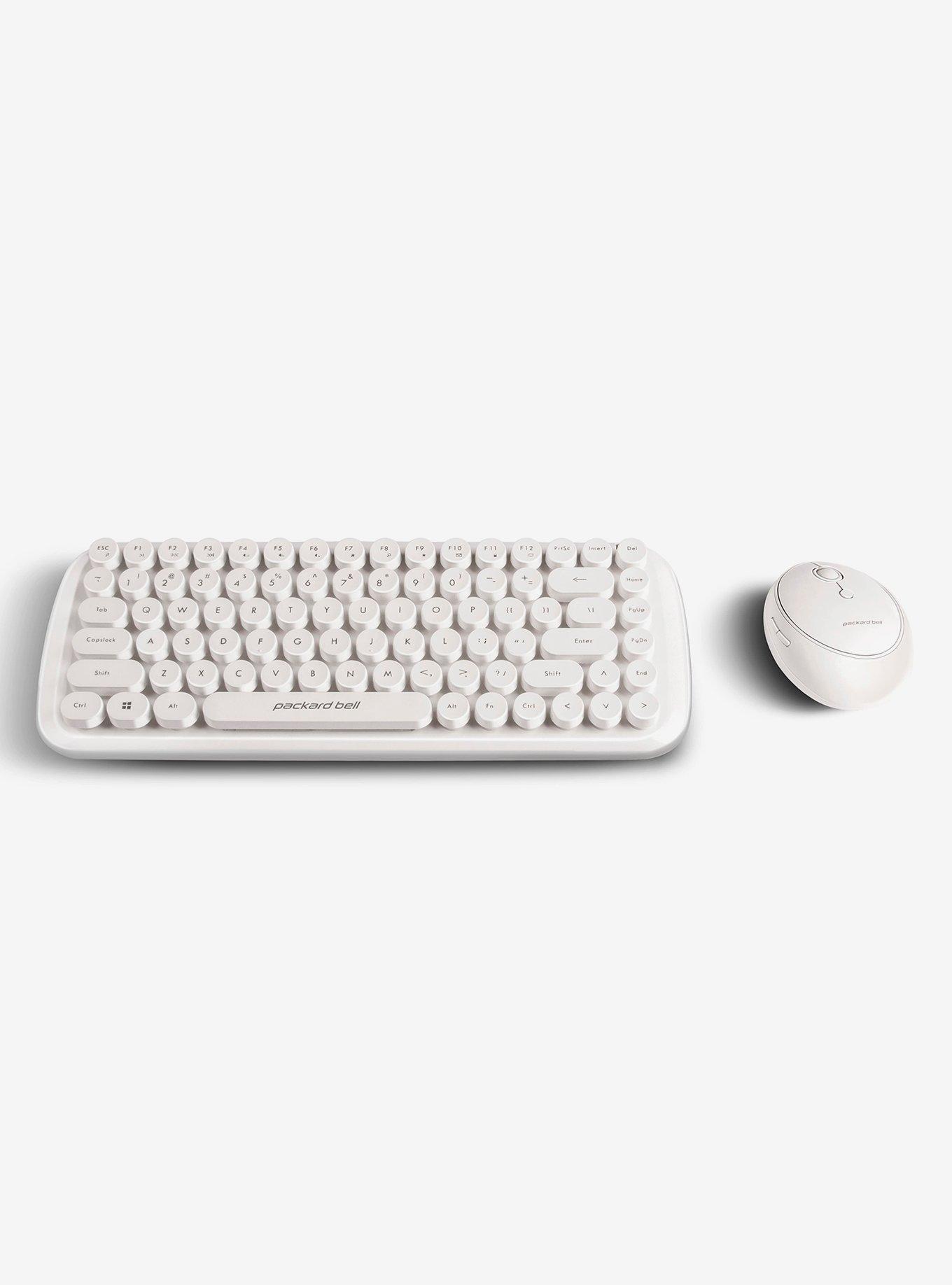 Packard Bell White Keyboard & Mouse Wireless Combo, , hi-res