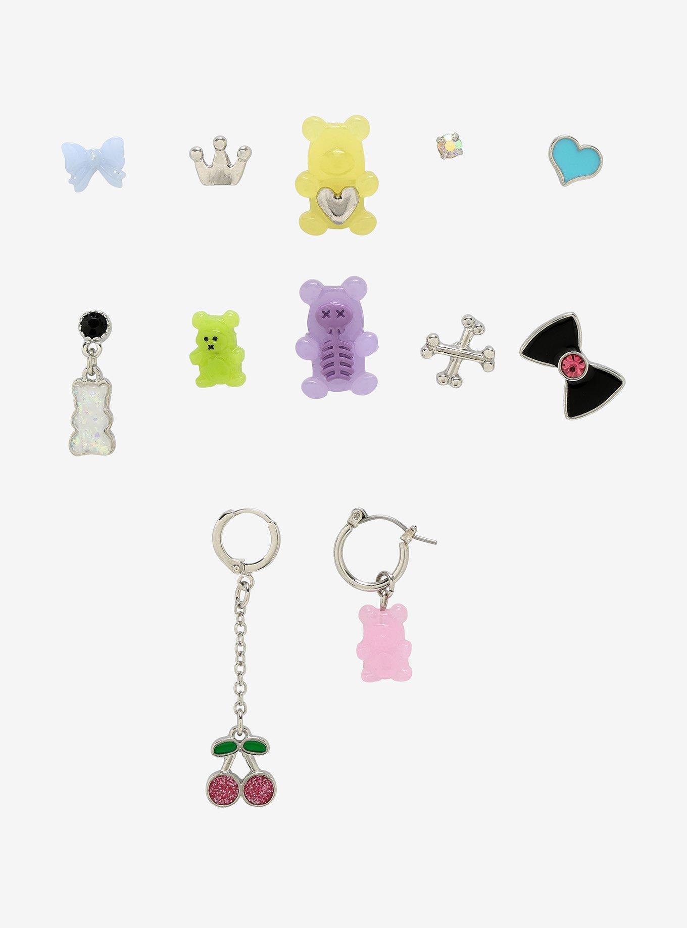 Candy Bear Mismatch Earring Set | Hot Topic