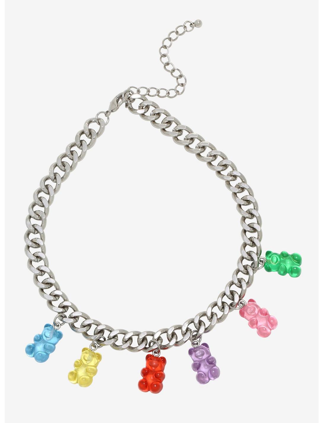 Rainbow Candy Bears Chain Choker, , hi-res