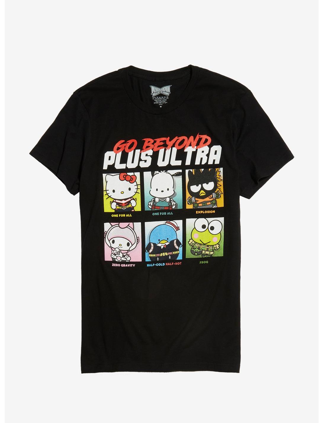 My Hero Academia X Hello Kitty And Friends Go Beyond Plus Ultra T-Shirt, BLACK, hi-res