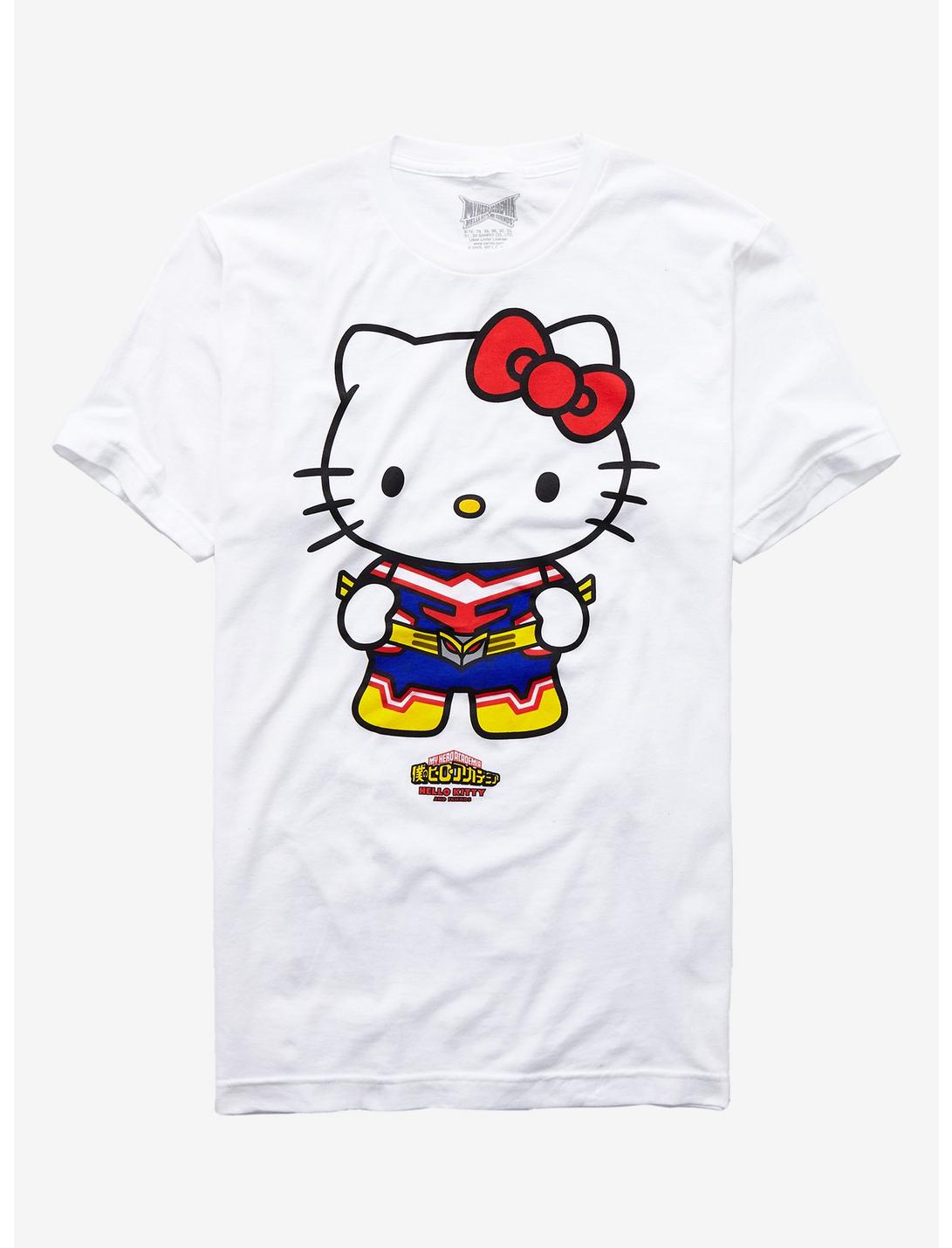 My Hero Academia X Hello Kitty And Friends Hello Kitty All Might T-Shirt, WHITE, hi-res