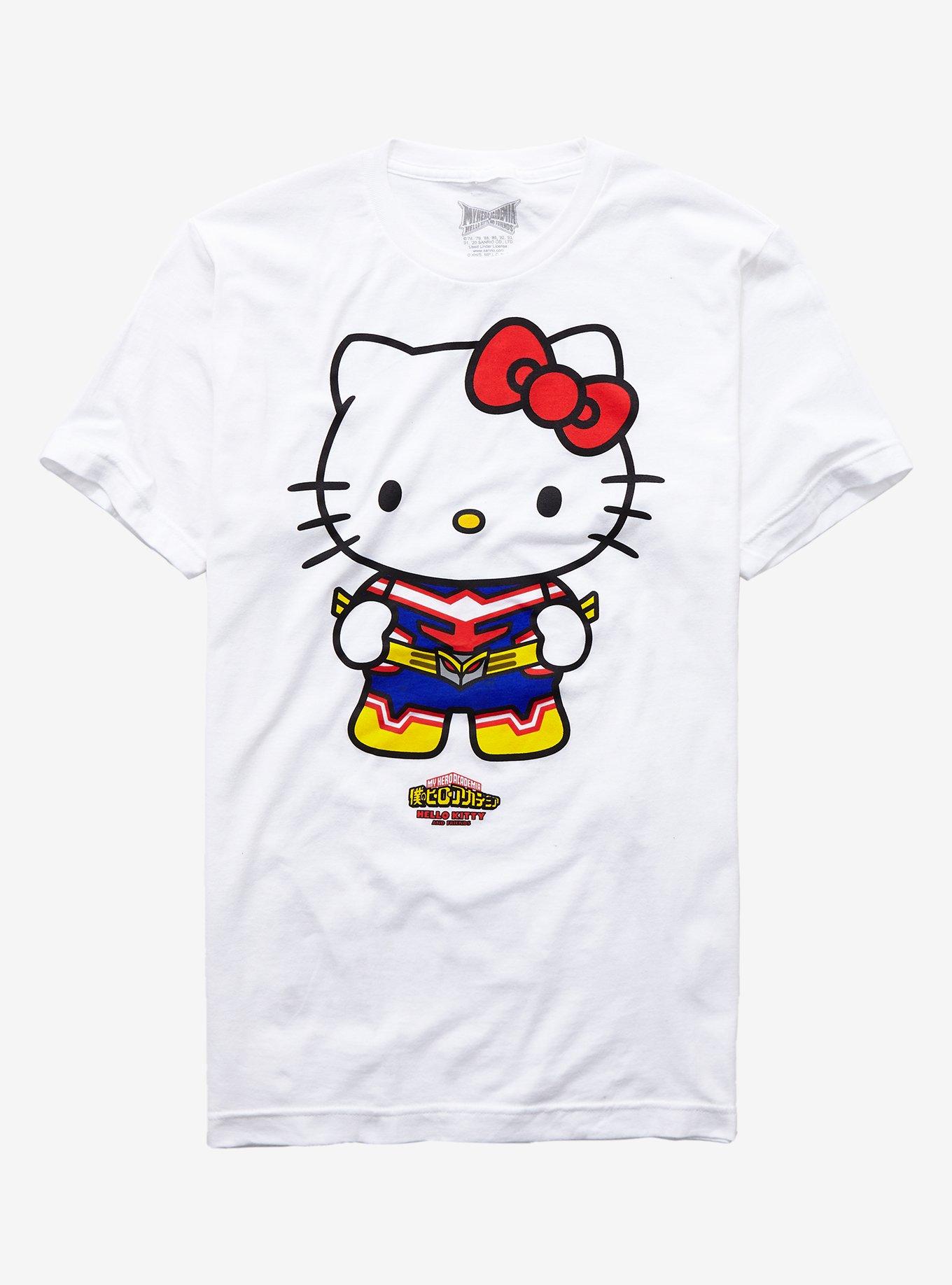 My Hero Academia X Hello Kitty And Friends Hello Kitty All Might T-Shirt, WHITE, hi-res