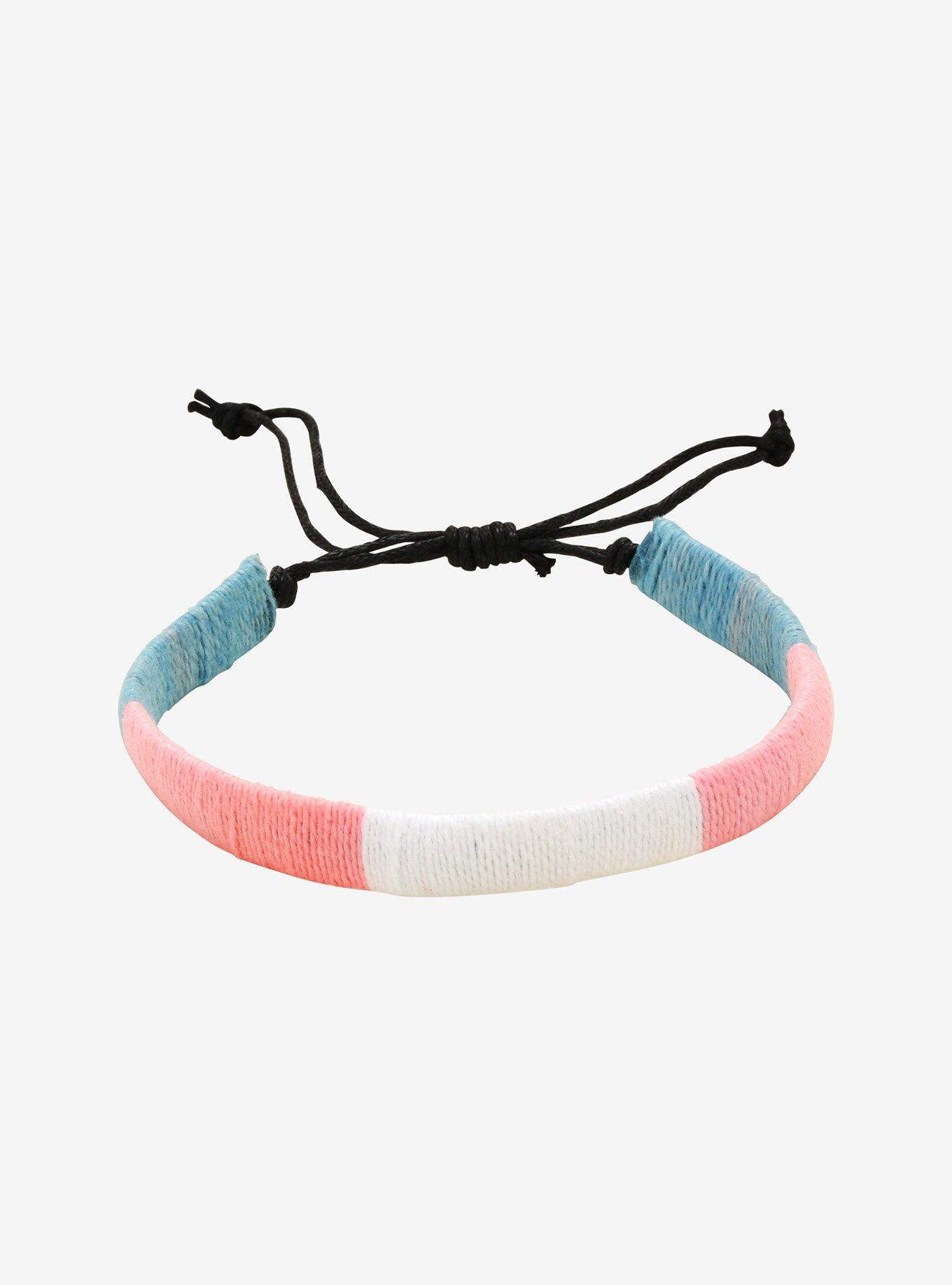 Transgender Pride Braided Cord Bracelet, , hi-res