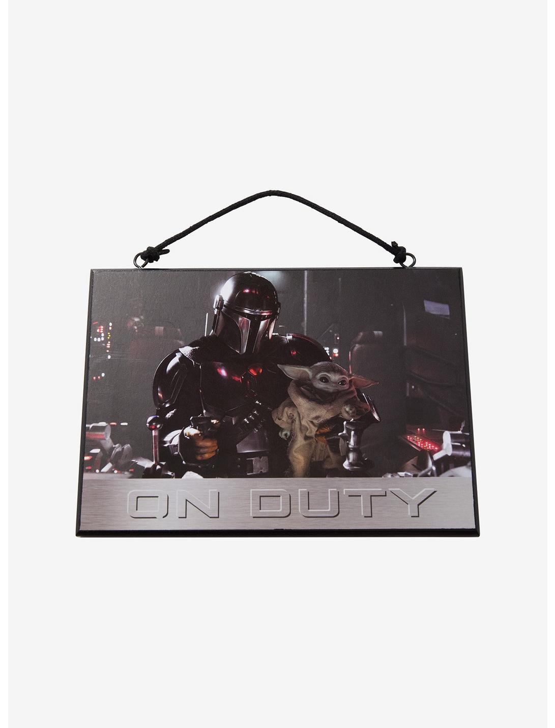 Star Wars The Mandalorian On & Off Duty Reversible Hanging Sign, , hi-res