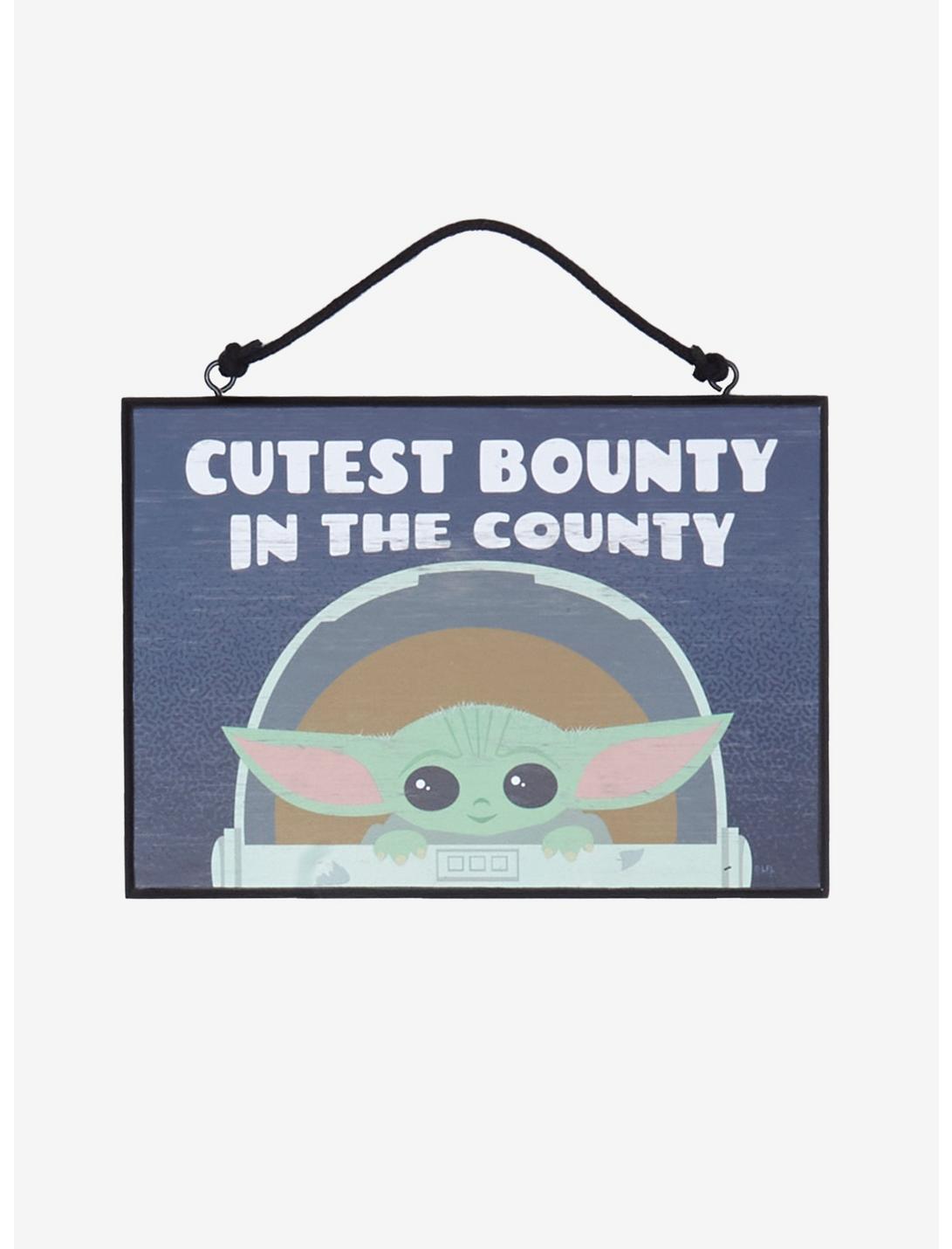 Star Wars The Mandalorian Cutest Bounty In The County Reversible Hanging Sign, , hi-res