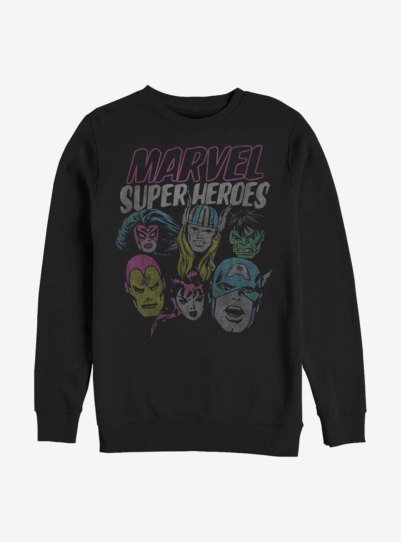 Marvel Avengers Grunge Heroes Sweatshirt, BLACK, hi-res