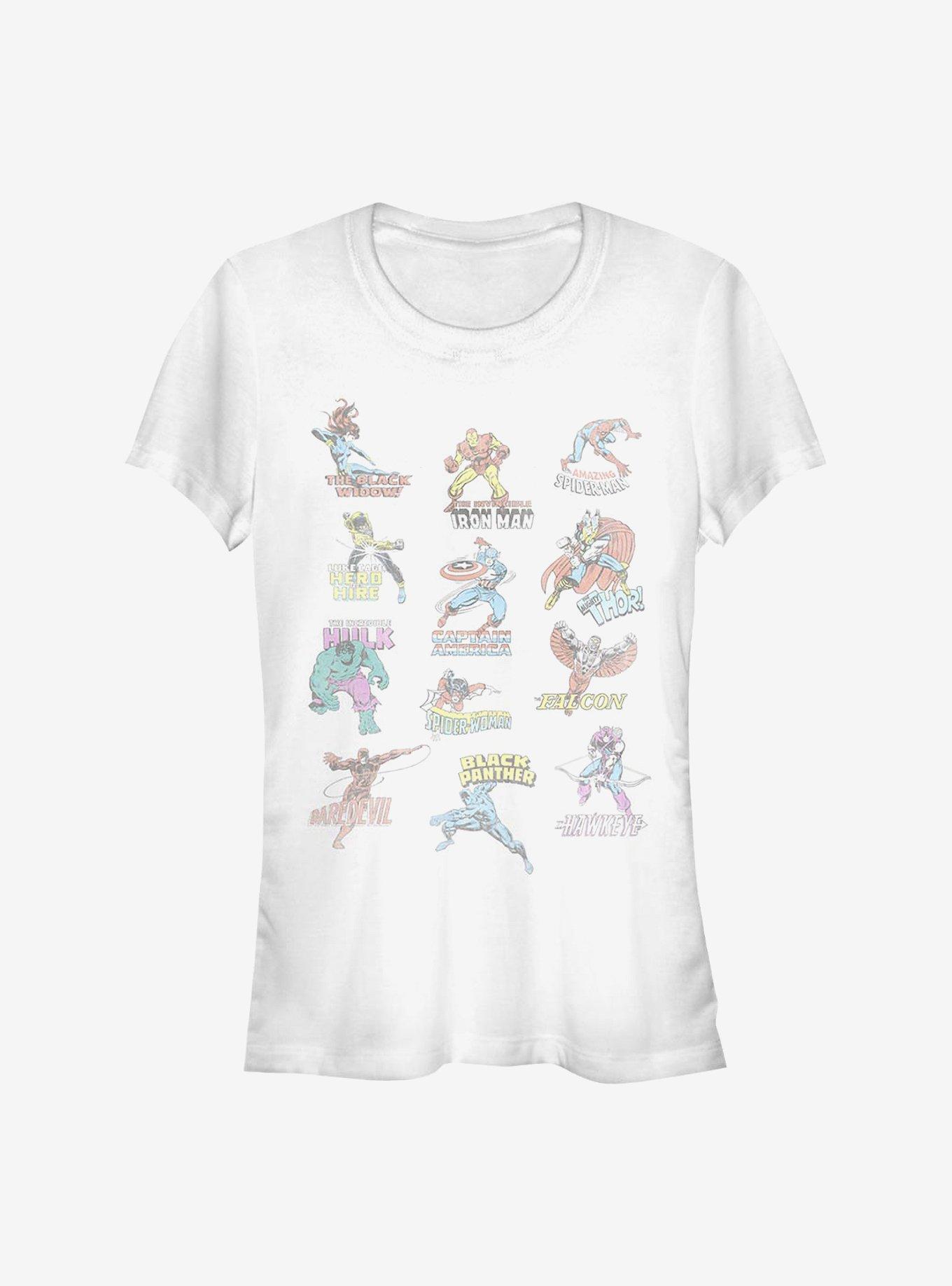 Marvel Avengers Character Chart Girls T-Shirt, , hi-res