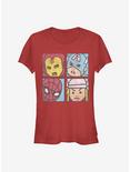 Marvel Avengers Pop Squares Girls T-Shirt, RED, hi-res