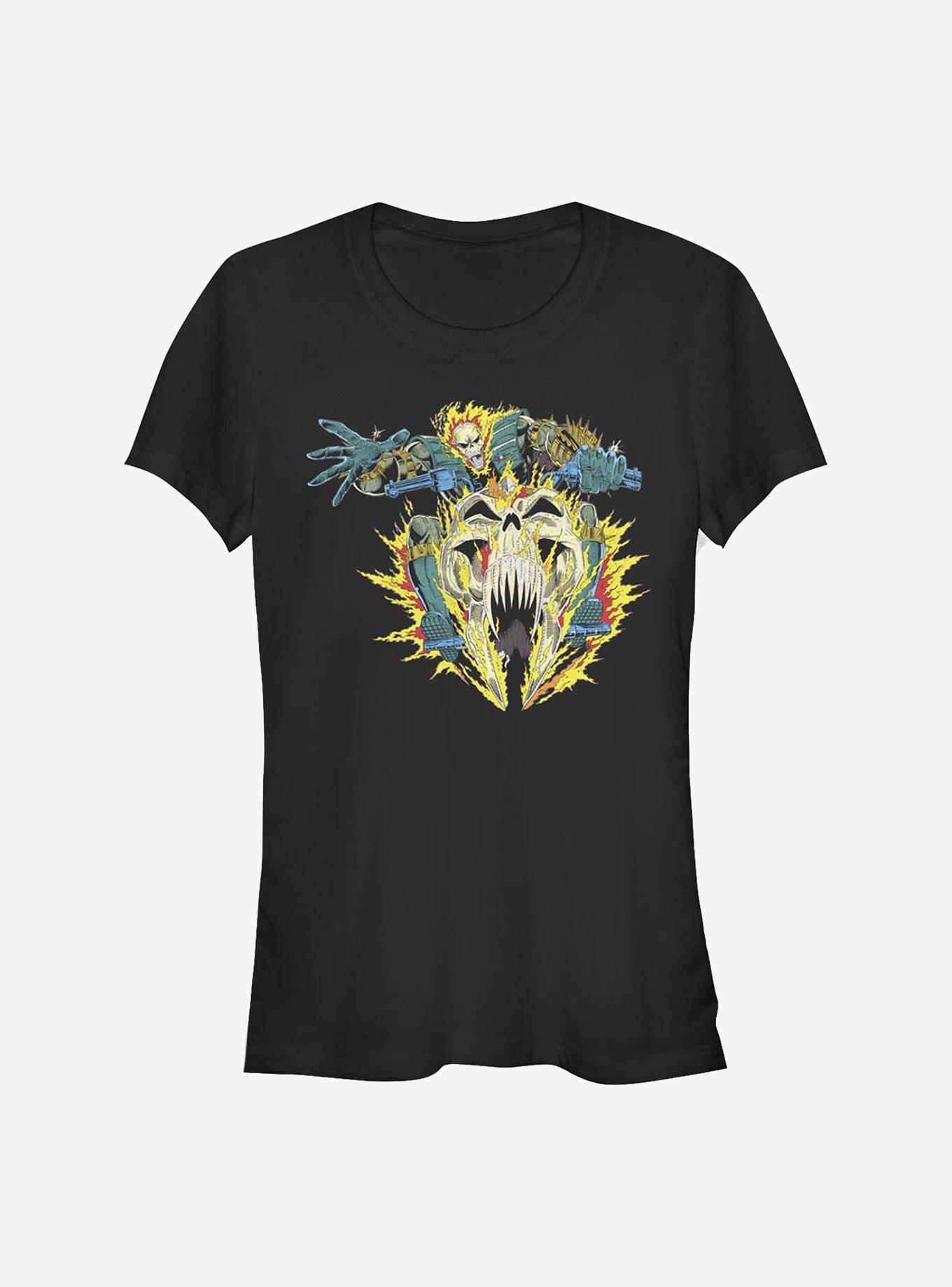 Marvel Ghost Rider Flames Girls T-Shirt, BLACK, hi-res