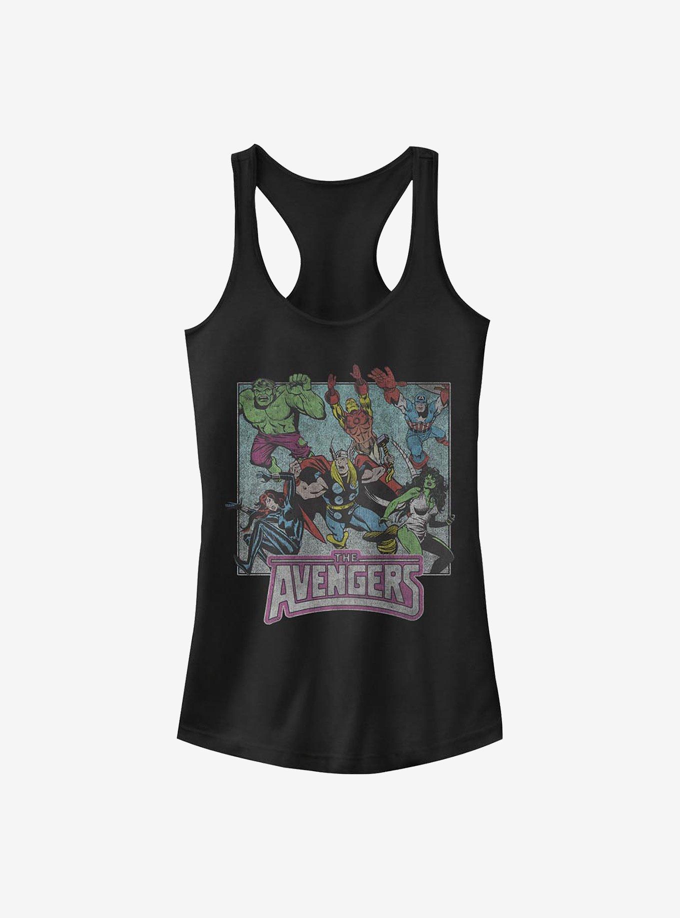 Marvel Avengers Avengers Framed Girls Tank, BLACK, hi-res