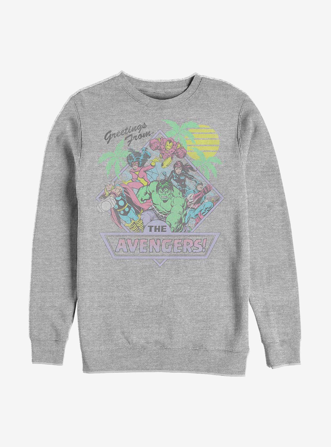 Marvel Avengers Vacay Avengers Sweatshirt, ATH HTR, hi-res