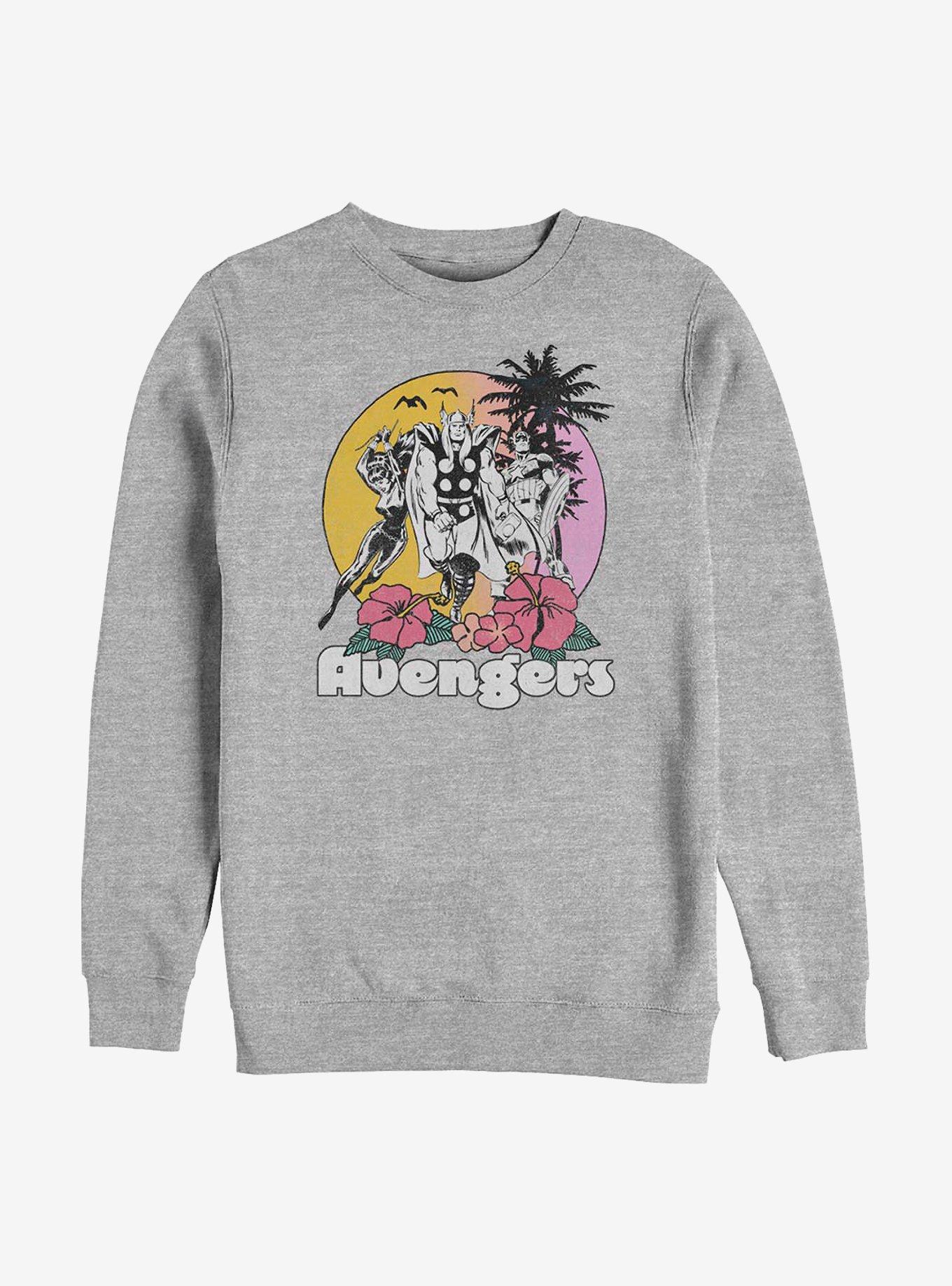 Marvel Avengers Tropical Beach Sweatshirt, ATH HTR, hi-res