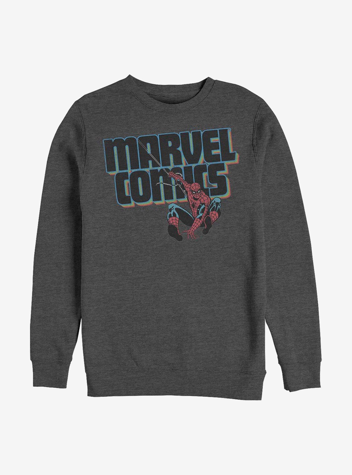 Marvel Spider-Man Marvel Comics Sweatshirt, CHAR HTR, hi-res