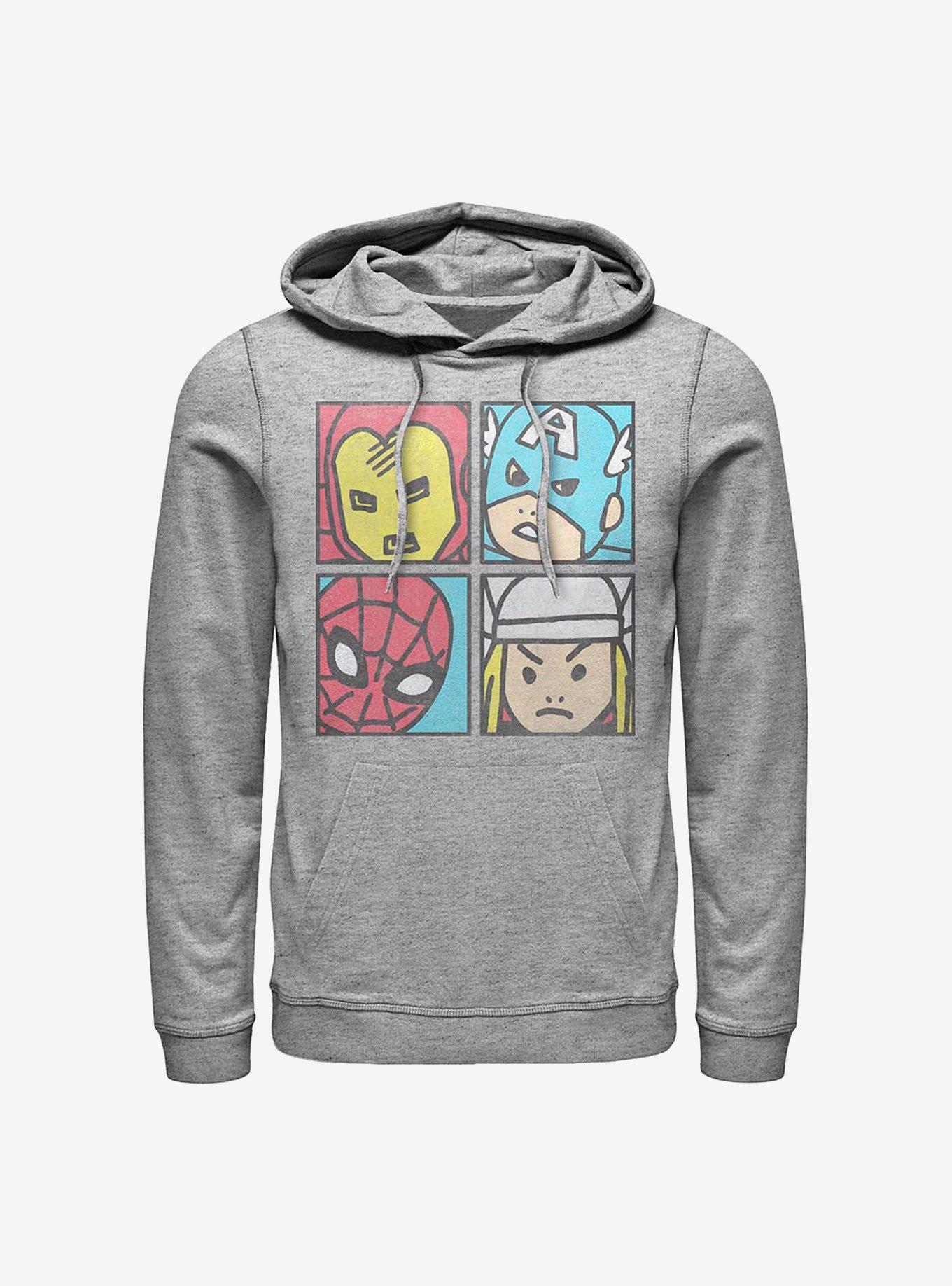 Marvel Avengers Pop Squares Hoodie, ATH HTR, hi-res