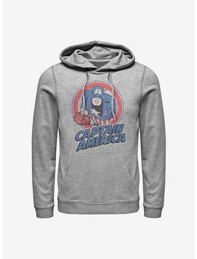 Marvel Captain America Captain America Thrifted Hoodie, ATH HTR, hi-res