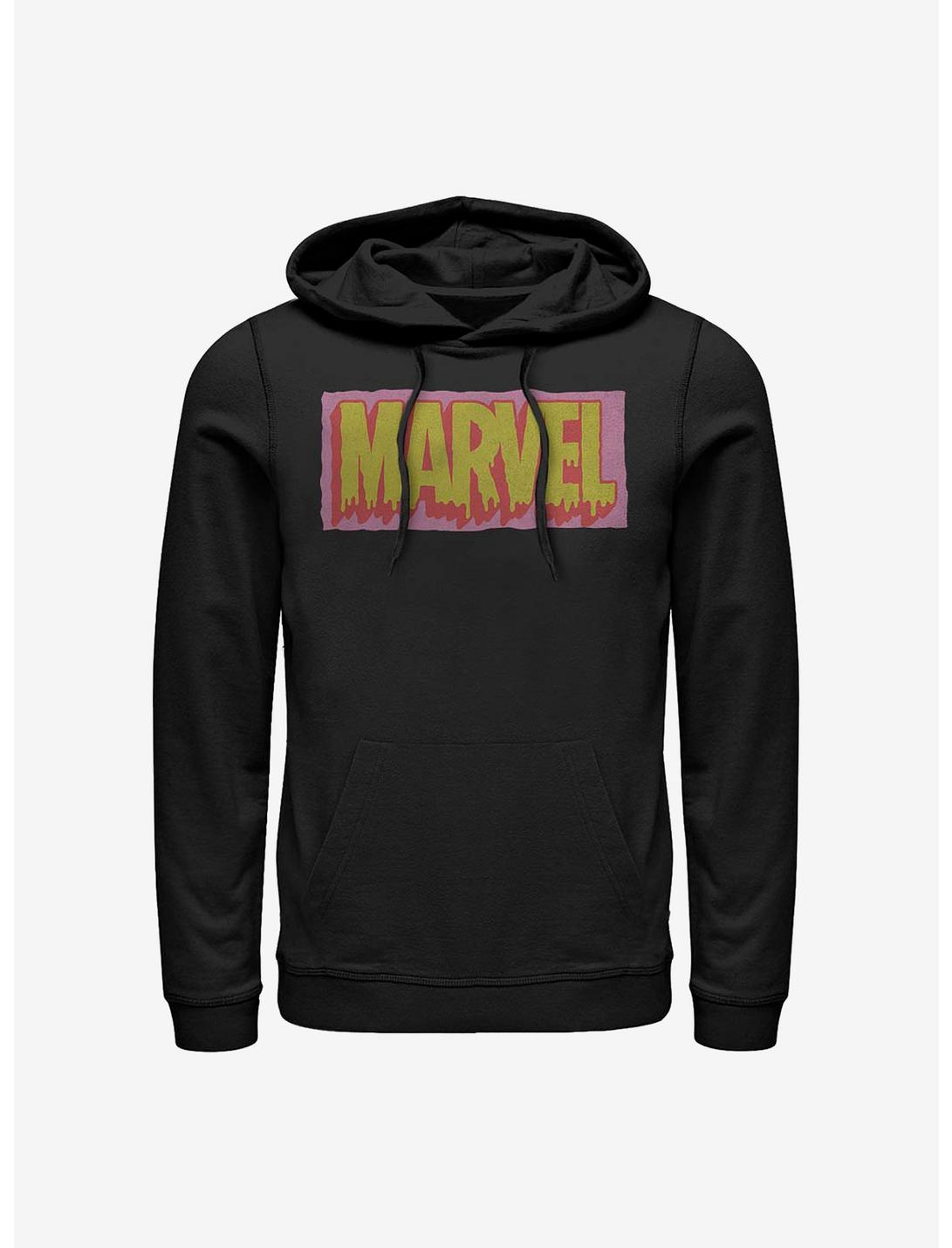 Marvel Logo Drip Hoodie, BLACK, hi-res
