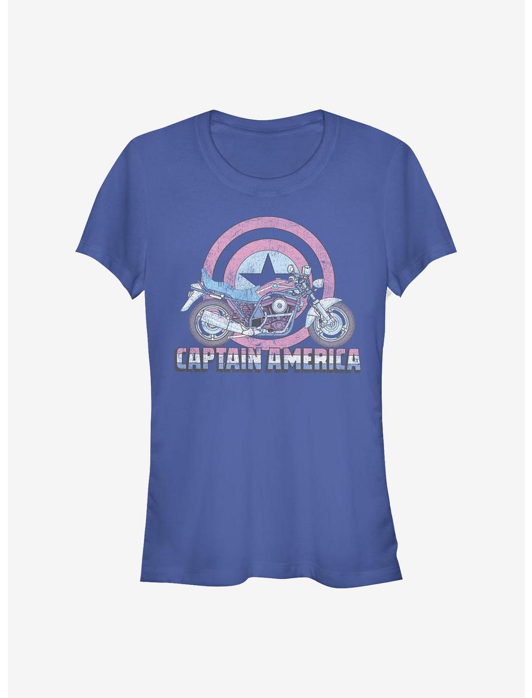 Marvel Captain America Caps Moto Girls T-Shirt, ROYAL, hi-res