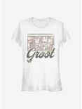 Marvel Guardians Of The Galaxy Four Panel Groot Girls T-Shirt, WHITE, hi-res
