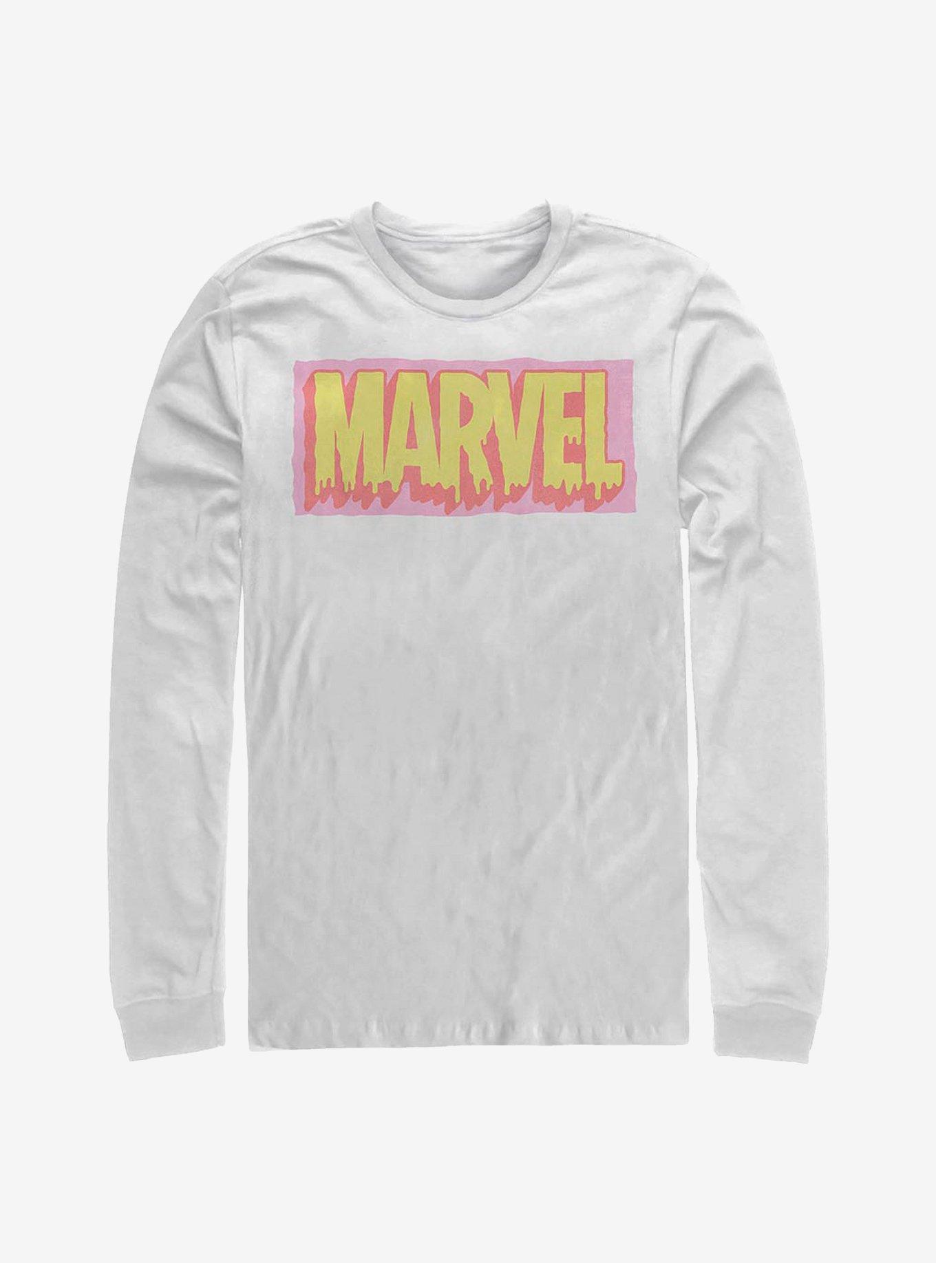 Marvel Logo Drip Long-Sleeve T-Shirt, , hi-res