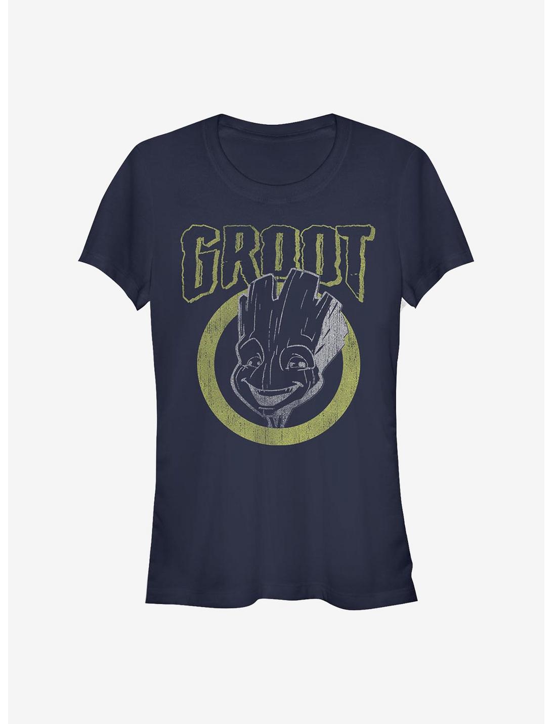 Marvel Guardians Of The Galaxy Grunge Groot Girls T-Shirt, NAVY, hi-res