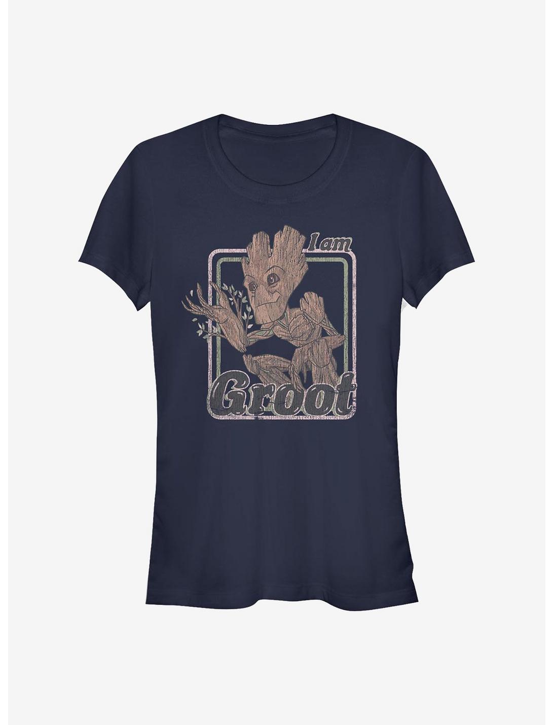 Marvel Guardians Of The Galaxy Thrifted Groot Girls T-Shirt, NAVY, hi-res