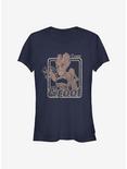 Marvel Guardians Of The Galaxy Thrifted Groot Girls T-Shirt, NAVY, hi-res