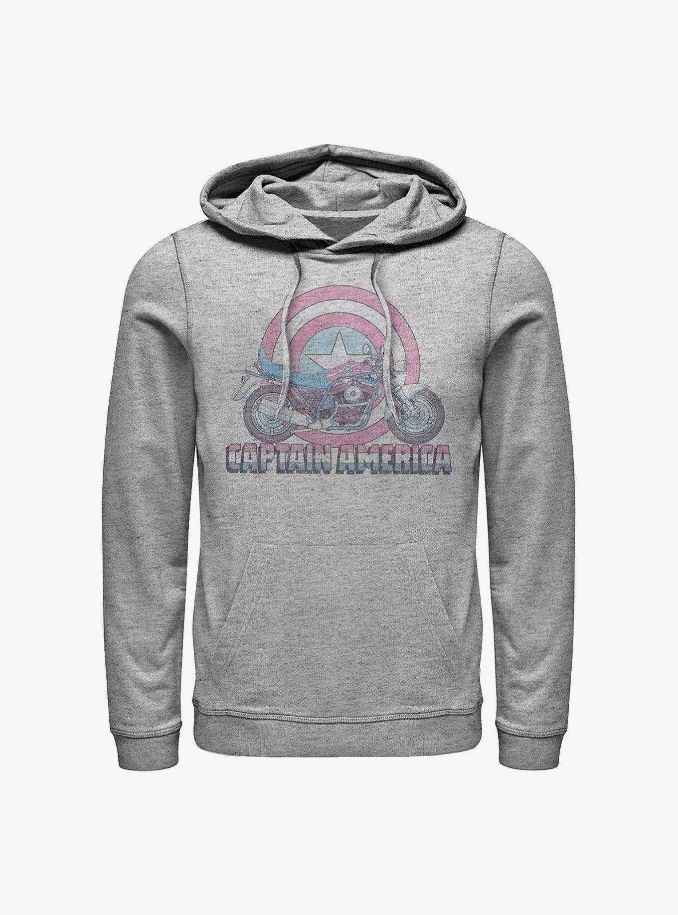 Marvel Captain America Caps Moto Hoodie, ATH HTR, hi-res