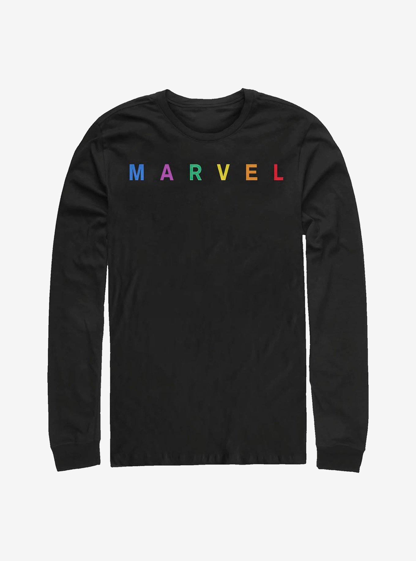 Marvel Simple Logo Emblem Long-Sleeve T-Shirt
