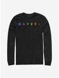 Marvel Simple Logo Emblem Long-Sleeve T-Shirt, BLACK, hi-res