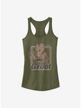Marvel Guardians Of The Galaxy Thrifted Groot Girls Tank, MIL GRN, hi-res