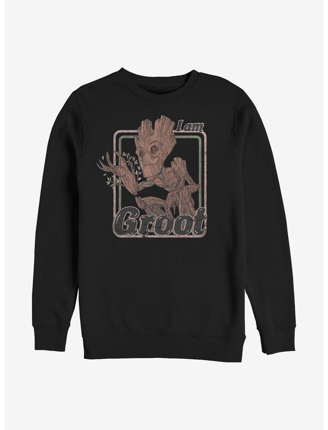 Marvel Guardians Of The Galaxy Thrifted Groot Sweatshirt, BLACK, hi-res
