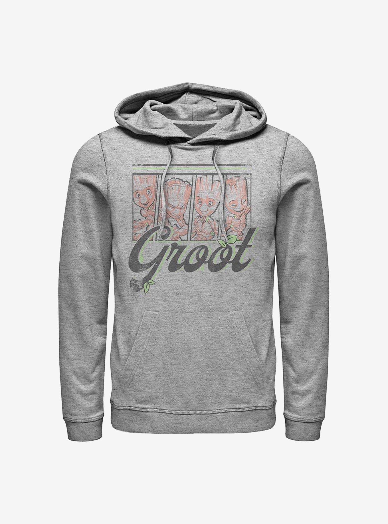 Marvel Guardians Of The Galaxy Four Panel Groot Hoodie, , hi-res