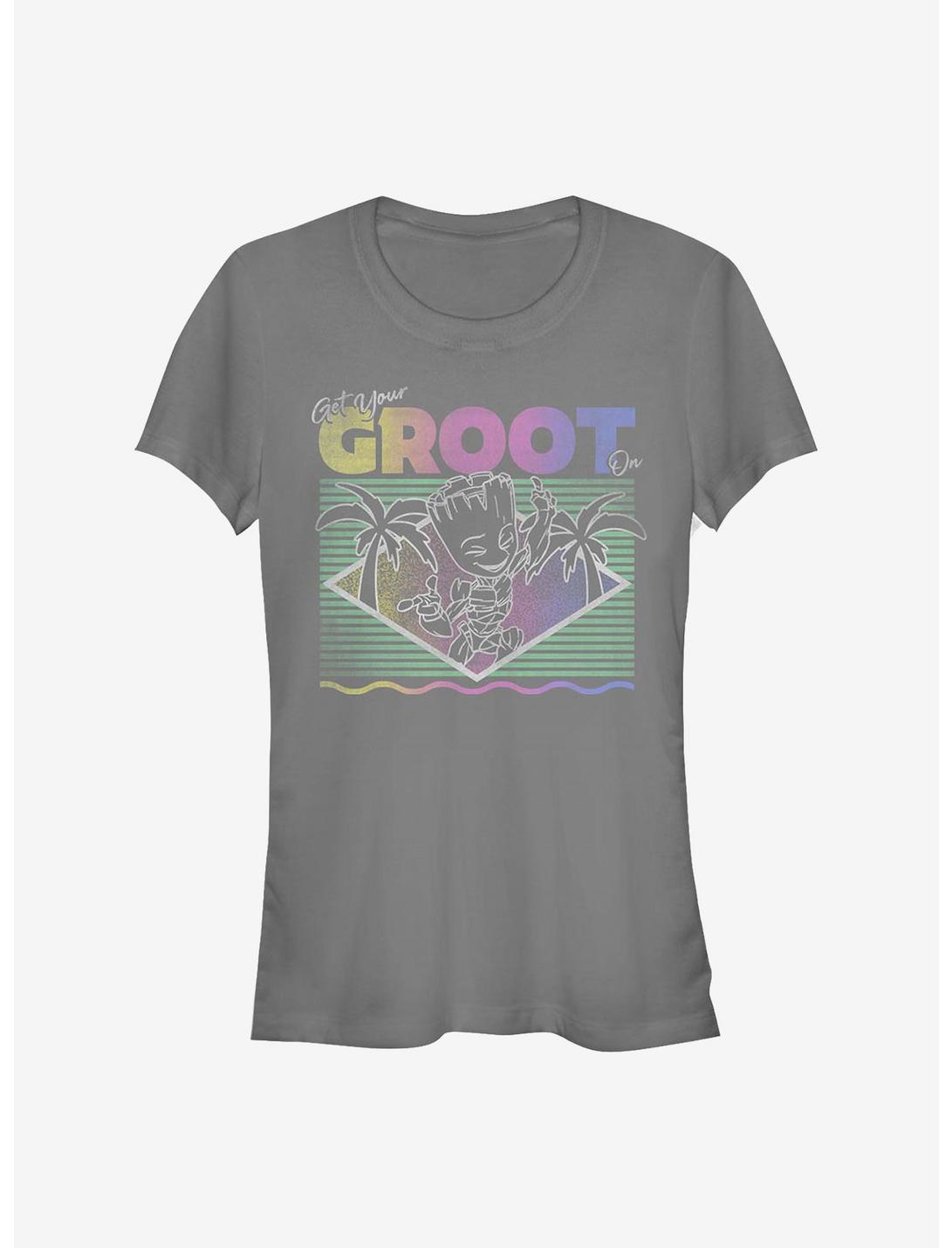 Marvel Guardians Of The Galaxy Vacay Groot Girls T-Shirt, CHARCOAL, hi-res
