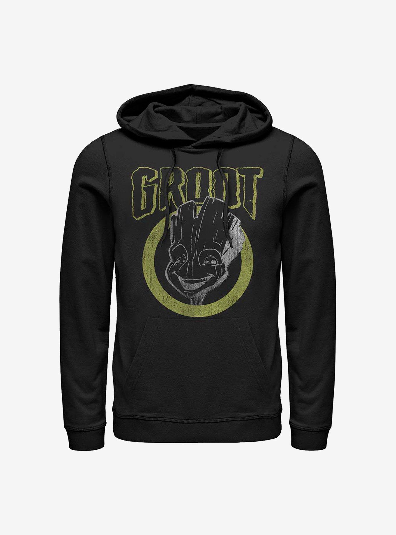 Marvel Guardians Of The Galaxy Grunge Groot Hoodie, BLACK, hi-res