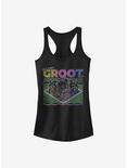 Marvel Guardians Of The Galaxy Vacay Groot Girls Tank, BLACK, hi-res
