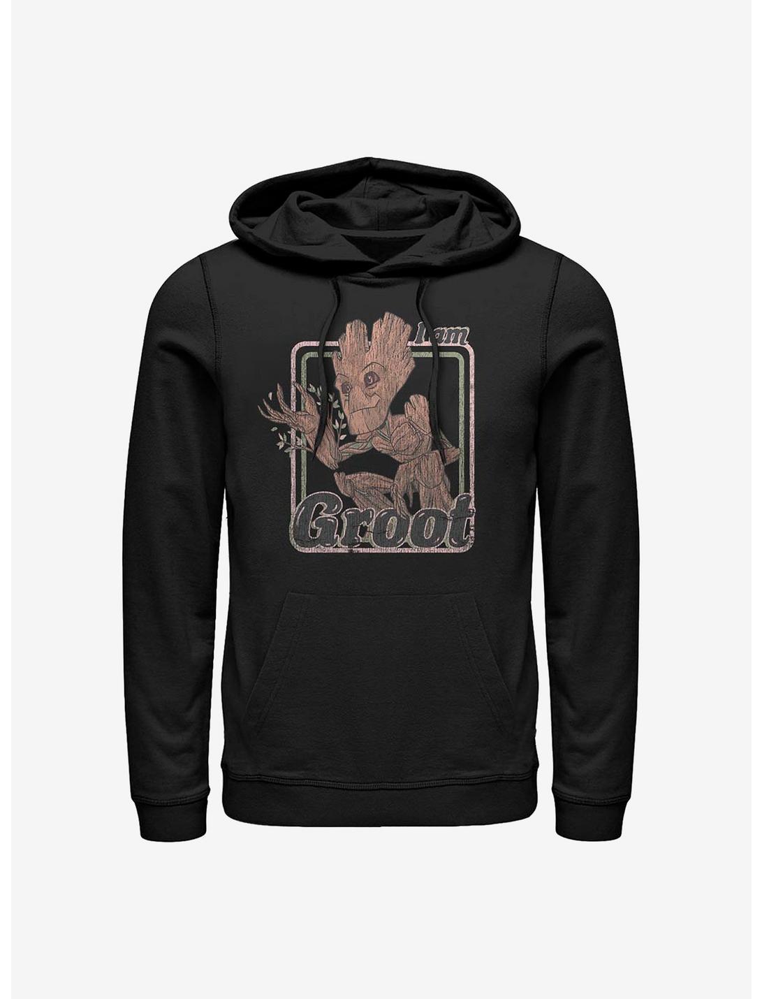 Marvel Guardians Of The Galaxy Thrifted Groot Hoodie, BLACK, hi-res